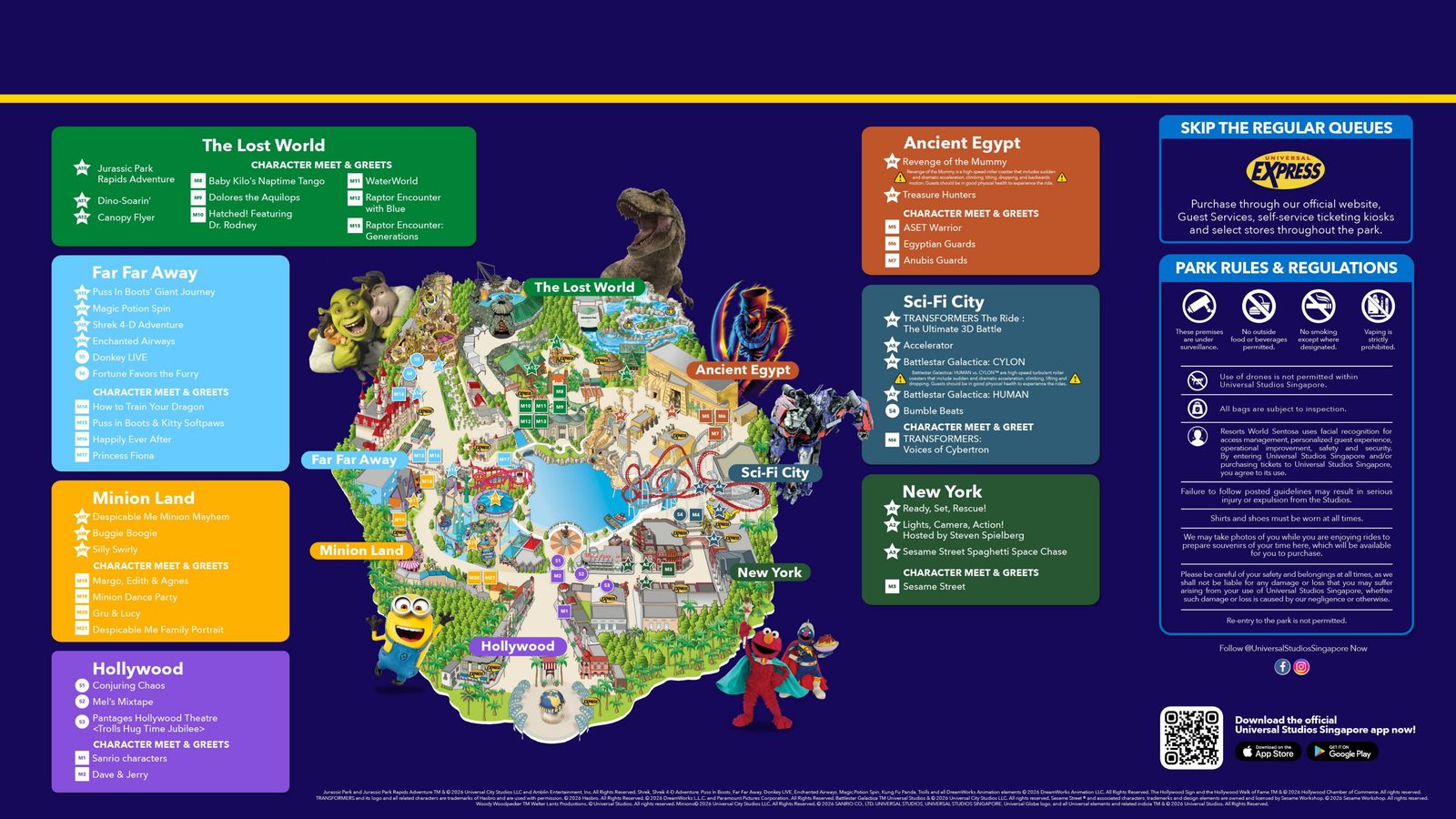 Universal Studios Singapore park map